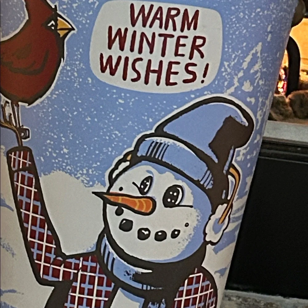 NEW! Vintage Inspired Winter Snowman Metal Wall Pocket Metal Bucket Vase